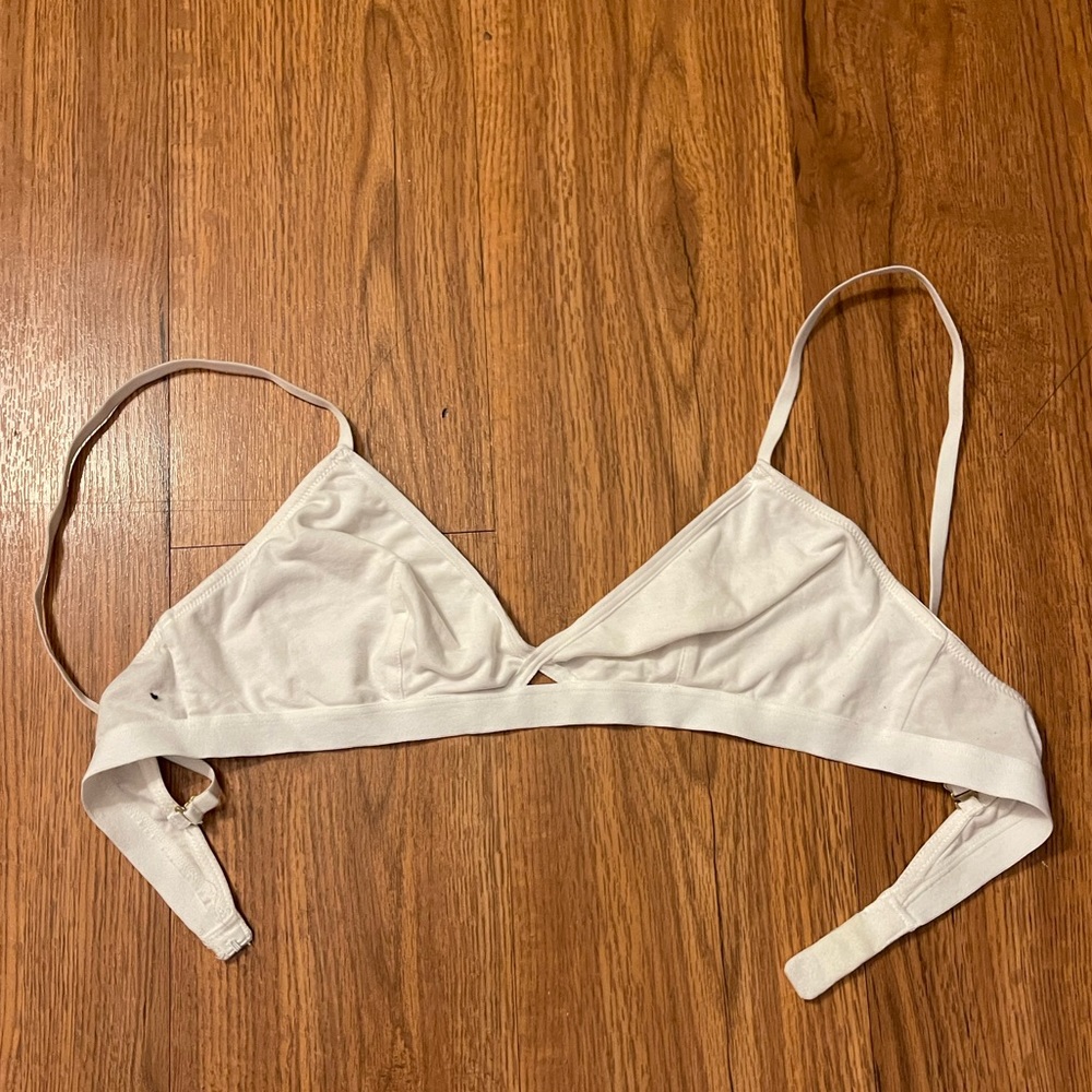 Madewell soft, cotton white bralette size M